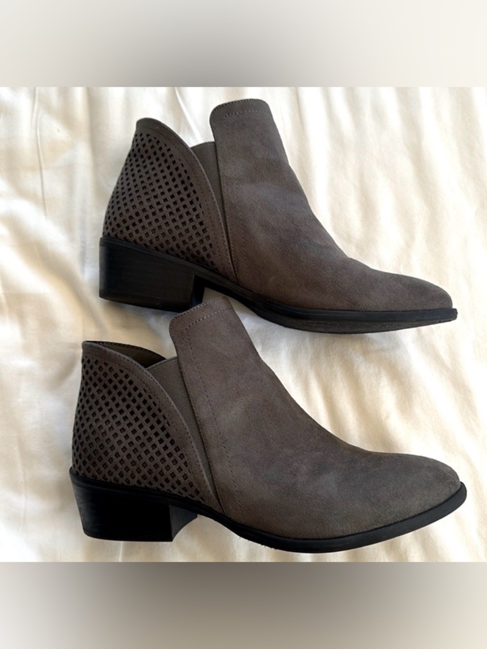 MIA Charcoal Grey Slip-On Suede Ankle Boot - Picture 2 of 8